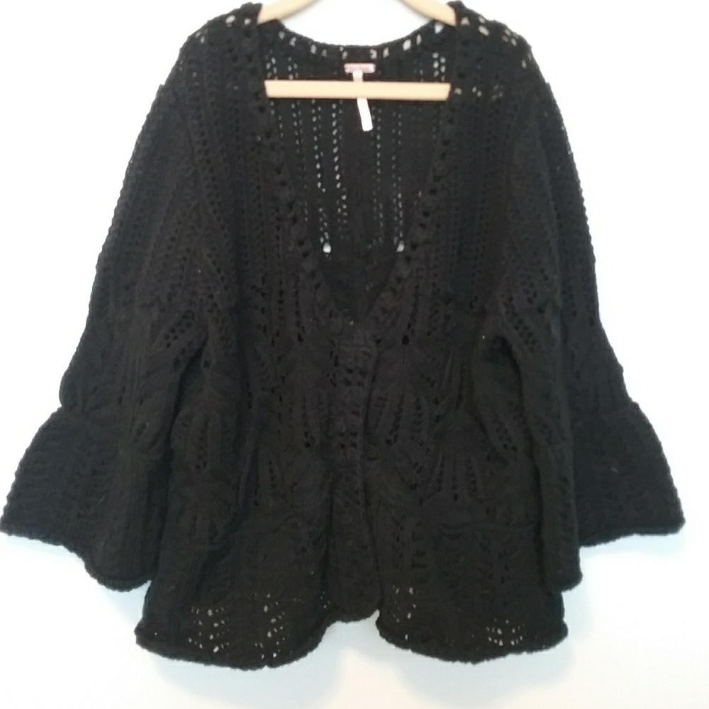 Free People crochet cardigan